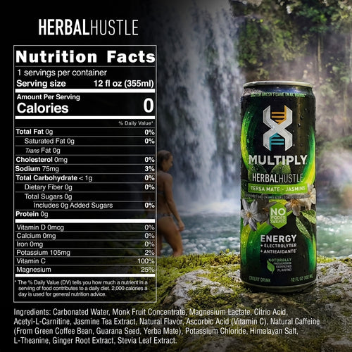 MULTIPLY™ Herbal Hustle — Yerba Mate + Jasmine Energy Drink